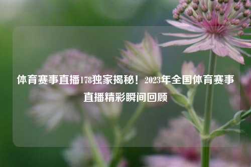 体育赛事直播178独家揭秘！2023年全国体育赛事直播精彩瞬间回顾