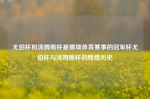 尤伯杯和汤姆斯杯是哪项体育赛事的冠军杯尤伯杯与汤姆斯杯的辉煌历史