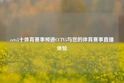 cctv5十体育赛事频道CCTV5与您的体育赛事直播体验