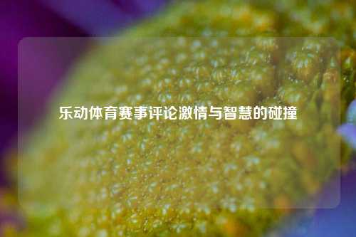 乐动体育赛事评论激情与智慧的碰撞