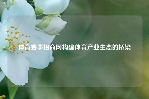 体育赛事招商网构建体育产业生态的桥梁