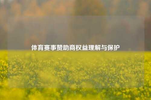 体育赛事赞助商权益理解与保护