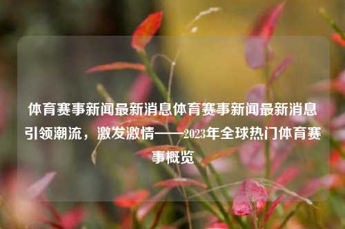 体育赛事新闻最新消息体育赛事新闻最新消息引领潮流，激发激情——2023年全球热门体育赛事概览