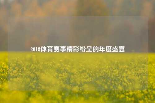 2018体育赛事精彩纷呈的年度盛宴