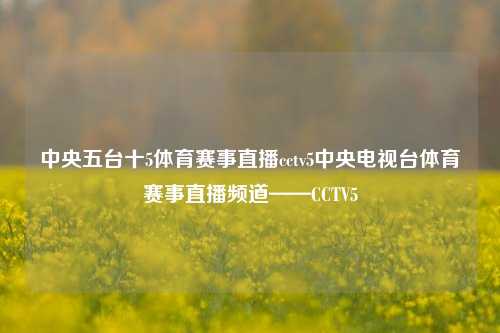 中央五台十5体育赛事直播cctv5中央电视台体育赛事直播频道——CCTV5