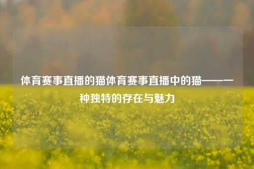 体育赛事直播的猫体育赛事直播中的猫——一种独特的存在与魅力