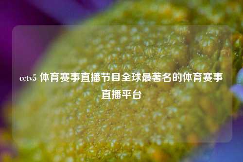 cctv5 体育赛事直播节目全球最著名的体育赛事直播平台