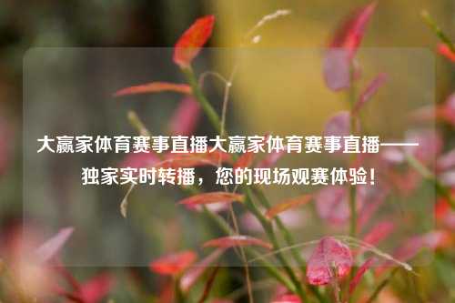 大赢家体育赛事直播大赢家体育赛事直播——独家实时转播，您的现场观赛体验！