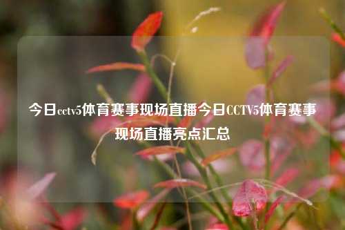 今日cctv5体育赛事现场直播今日CCTV5体育赛事现场直播亮点汇总