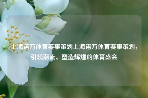 上海诺万体育赛事策划上海诺万体育赛事策划，引领潮流、塑造辉煌的体育盛会