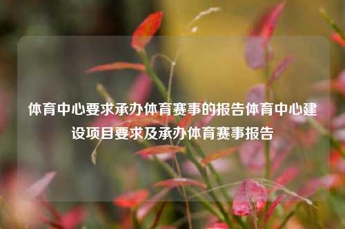 体育中心要求承办体育赛事的报告体育中心建设项目要求及承办体育赛事报告