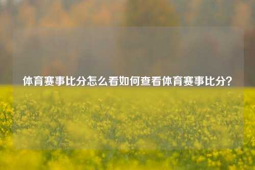 体育赛事比分怎么看如何查看体育赛事比分？