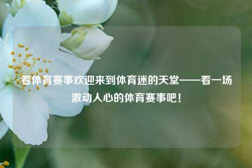 看体育赛事欢迎来到体育迷的天堂——看一场激动人心的体育赛事吧！