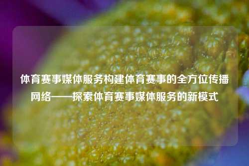 体育赛事媒体服务构建体育赛事的全方位传播网络——探索体育赛事媒体服务的新模式
