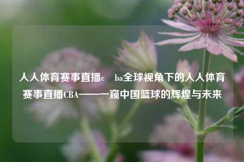 人人体育赛事直播c ba全球视角下的人人体育赛事直播CBA——一窥中国篮球的辉煌与未来