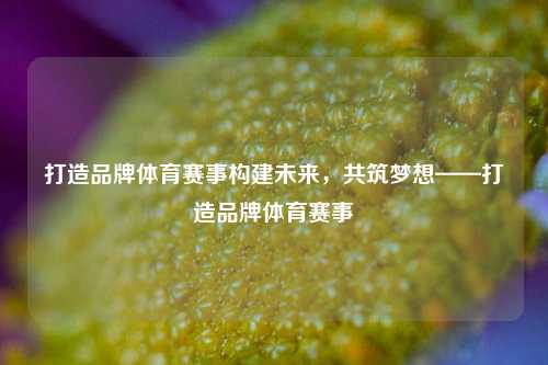 打造品牌体育赛事构建未来，共筑梦想——打造品牌体育赛事