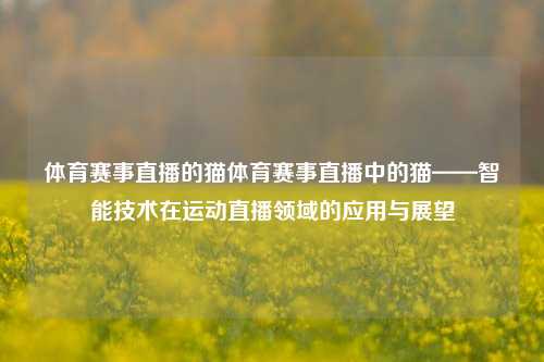 体育赛事直播的猫体育赛事直播中的猫——智能技术在运动直播领域的应用与展望