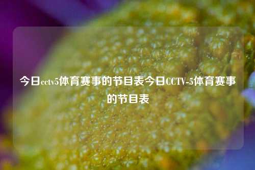 今日cctv5体育赛事的节目表今日CCTV-5体育赛事的节目表