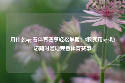 用什么app看体育赛事轻松掌握！5款实用App助您随时随地观看体育赛事